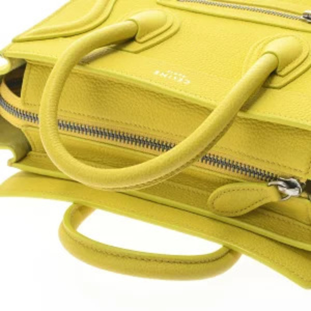 Celine Luggage Shopper Yellow Drummed Calf Leather Handbag - Picture 3 of 9